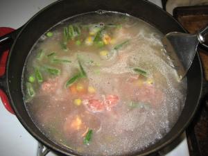 Pour 8 cups of water over and simmer for 40 minutes.
