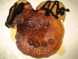 Molasses ears and a messy maple syrup face.