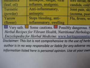 Color-coded by safety level.