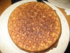 Yum! Waffles - made with my favorite cast iron waffle maker.