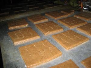 Homemade Graham Crackers - almost ready to bake.